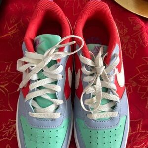 Nike Women's Sneakers - Red, Mint, and Light Blue